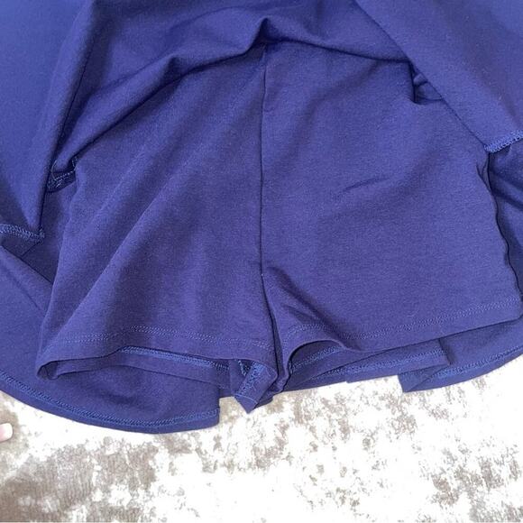 LuLu’s dress Feel Good Navy Blue Skort Dress V- plung neck SZ XS fit & flare - Picture 10 of 10